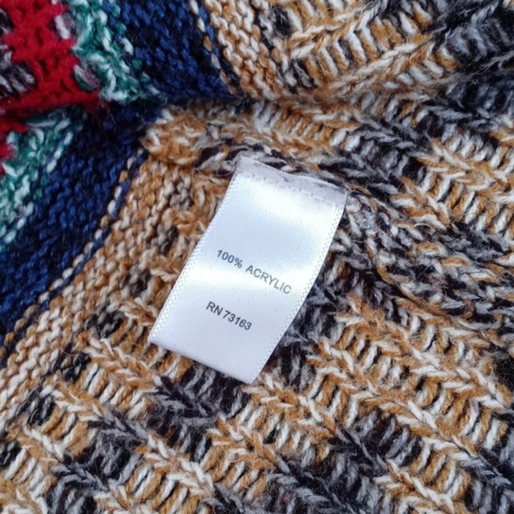 Spense Southwest Artist Style Red Blue Long Sleeve Open Cardigan / Duster M - Picture 4 of 11